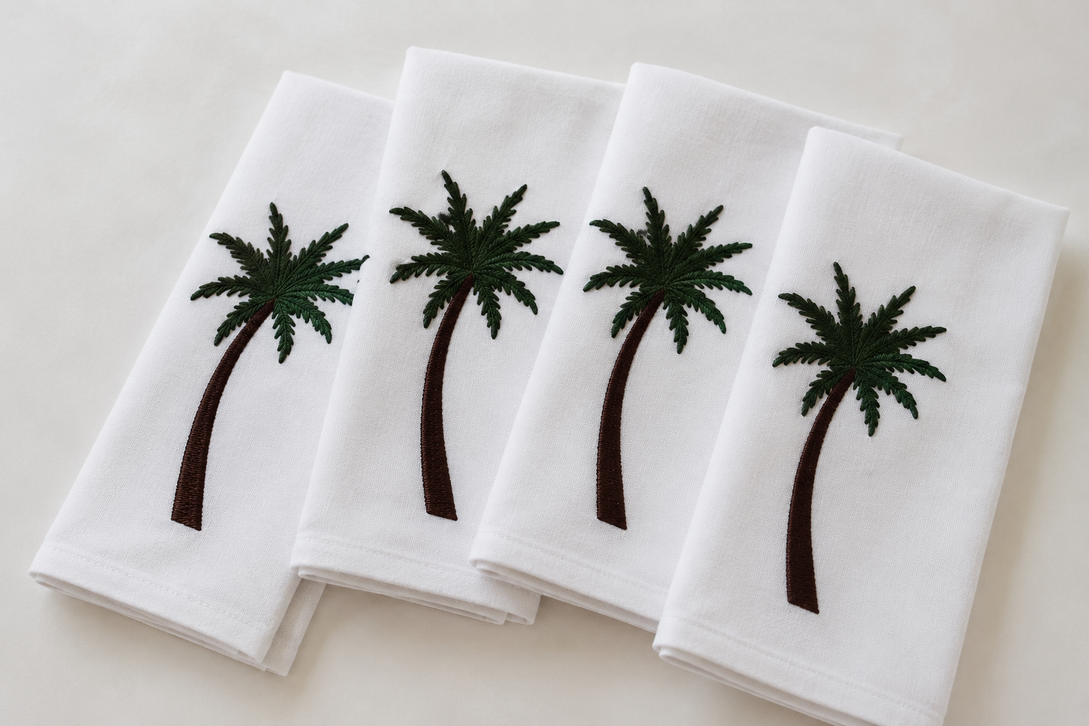 PALM HOUSE I Servilletas bordadas