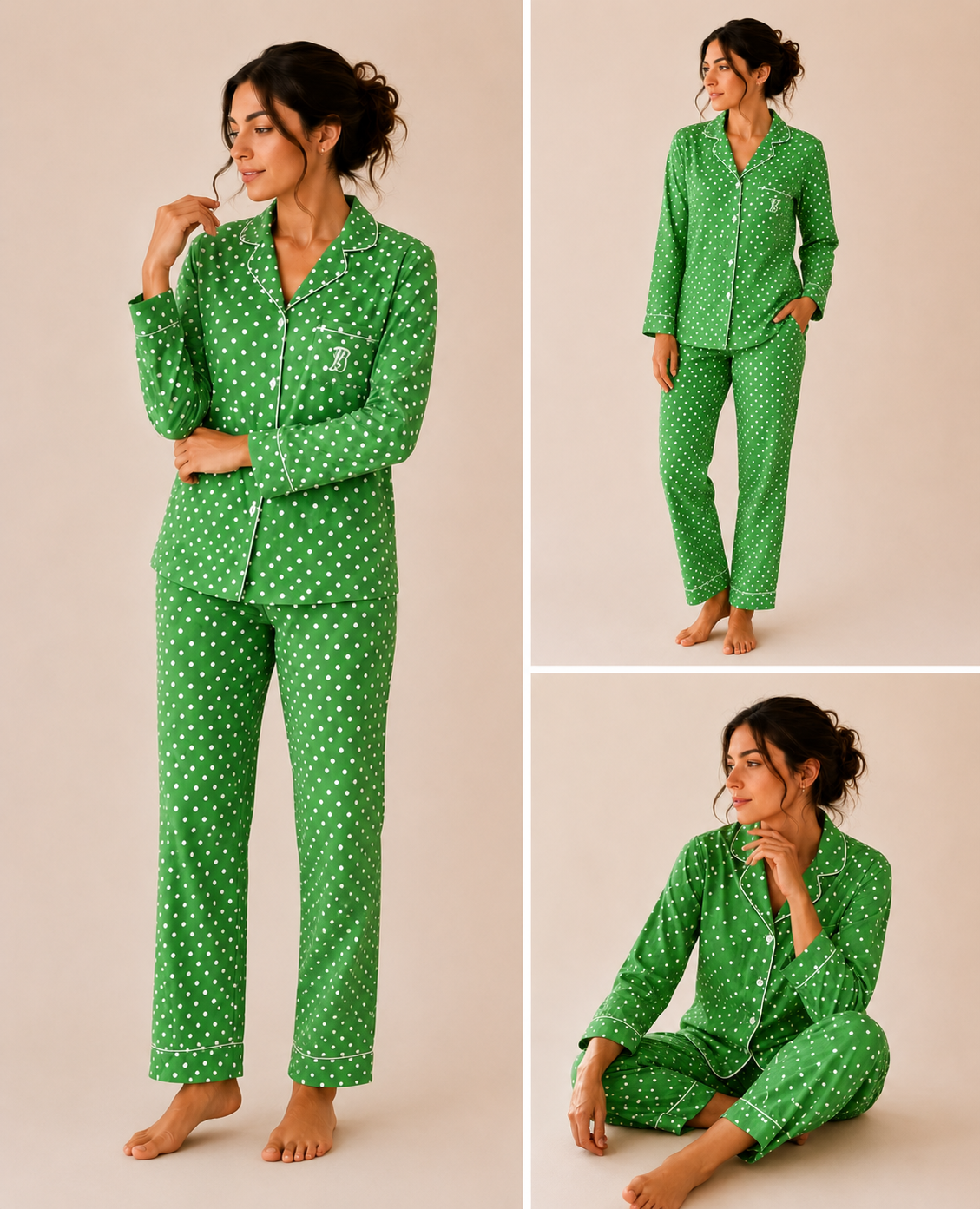 Pijama de dama -  Shoshana Verde Vibrante