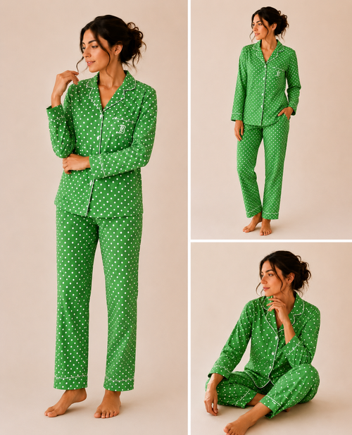 Pijama de dama -  Shoshana Verde Vibrante