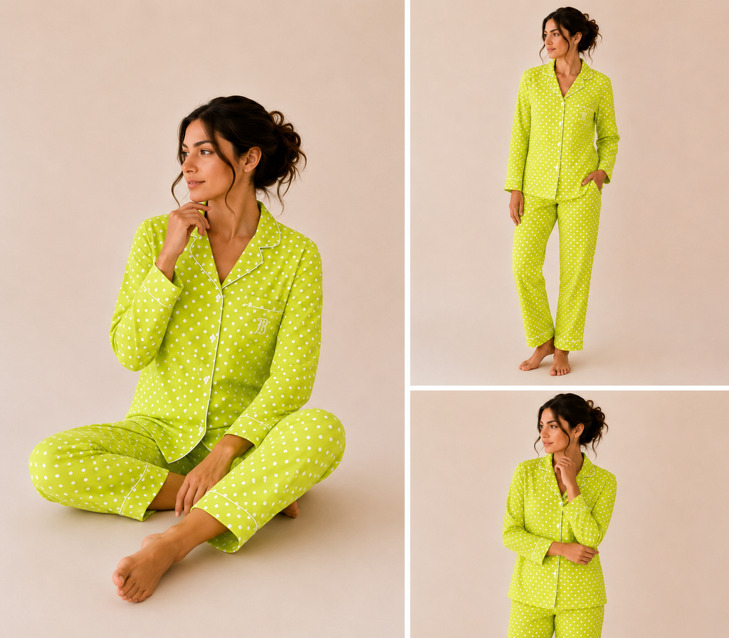 Pijama de dama - Shoshana Verde Manzana