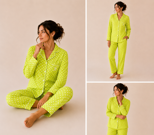 Pijama de dama - Shoshana Verde Manzana